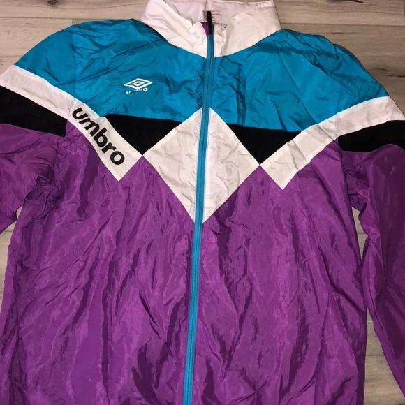 Retro Vintage Umbro Hooded Windbreaker